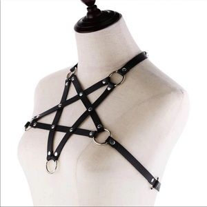 Pentagram body harness Vegan Leather
